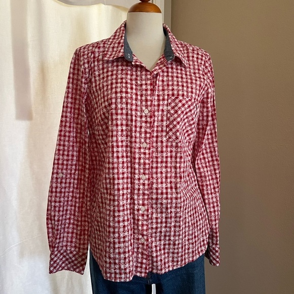 Tommy Hilfiger 100% Cotton Gingham Roll Tab Shirt - Picture 7 of 7